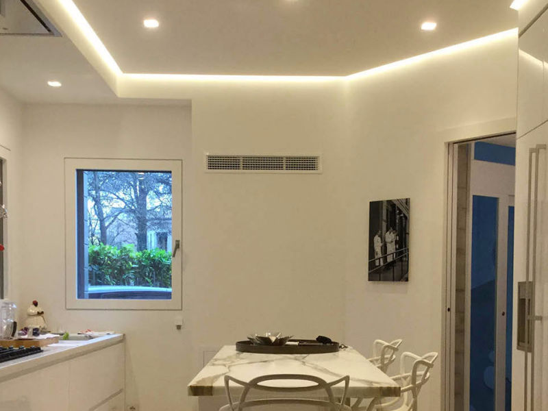 Elettrosystem soluzioni illuminotecniche sala da pranzo